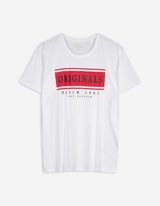 T-Shirt - Rundhals-Ausschnitt - weiß