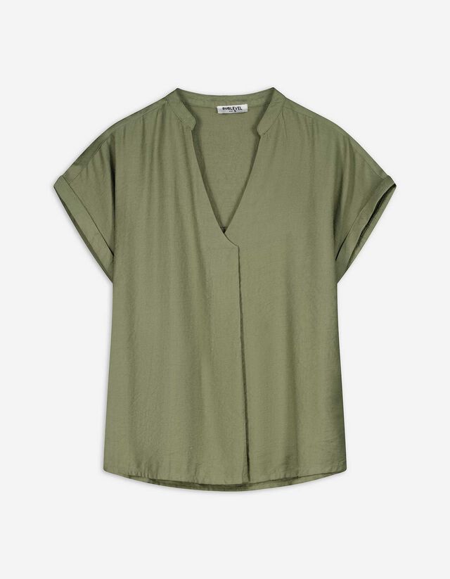 Haut en dentelle - Unicolore - Vert