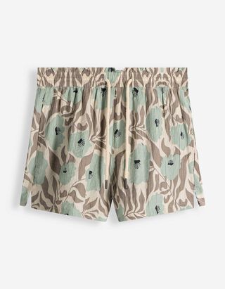 Shorts - Florales Muster - gr&uuml;n