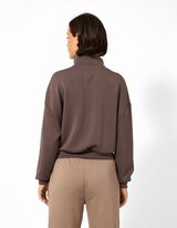 Sweatvest - Zachte touch - Donkerbruin
