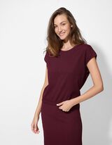 T-Shirt - Loose Fit - dunkelrot