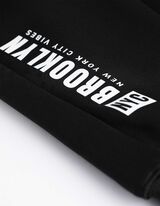 spodnie joggingowe - nadruk - czarny