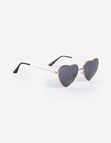 Sonnenbrille - Herzform - goldfarben