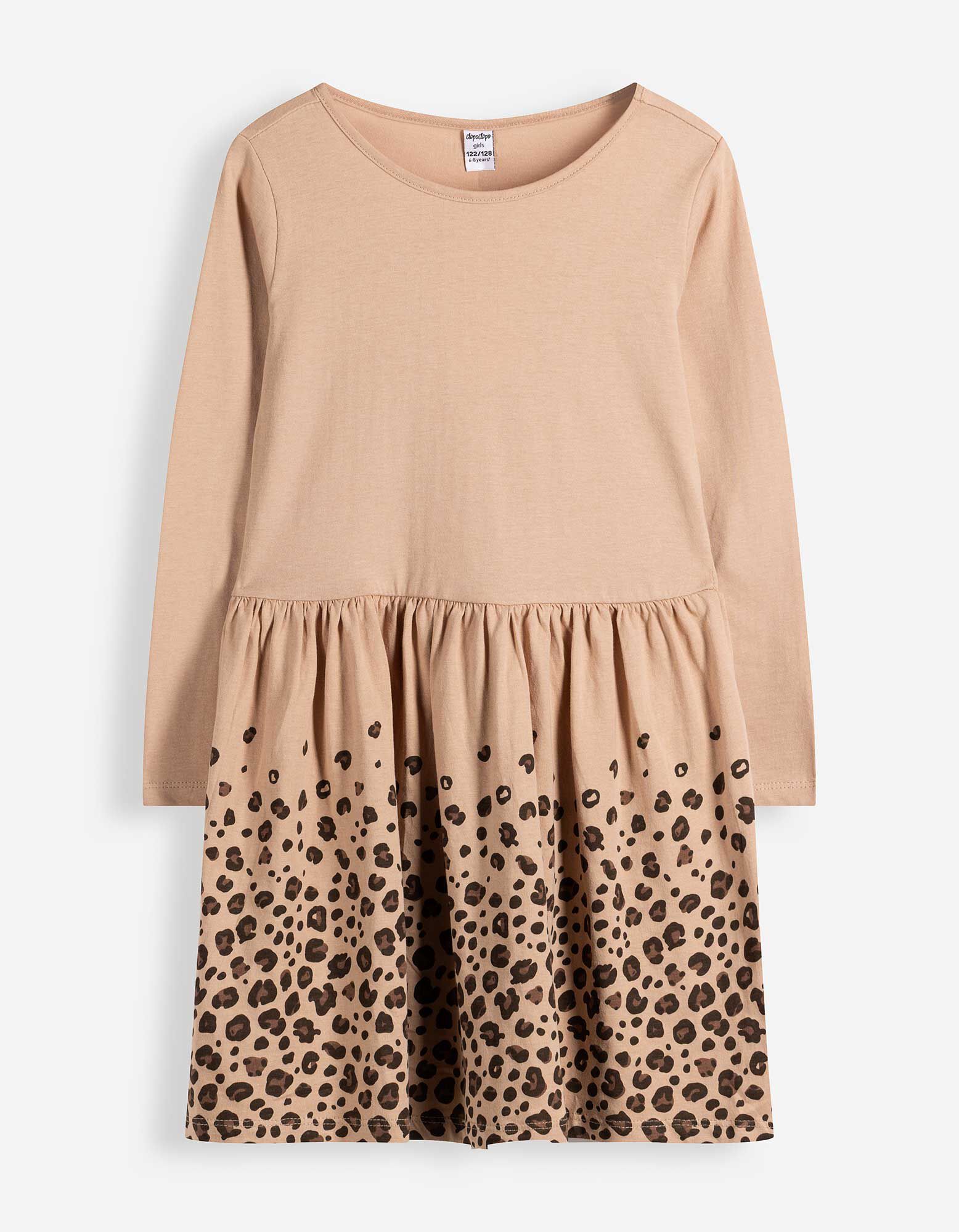 Kleid - Print - Braun