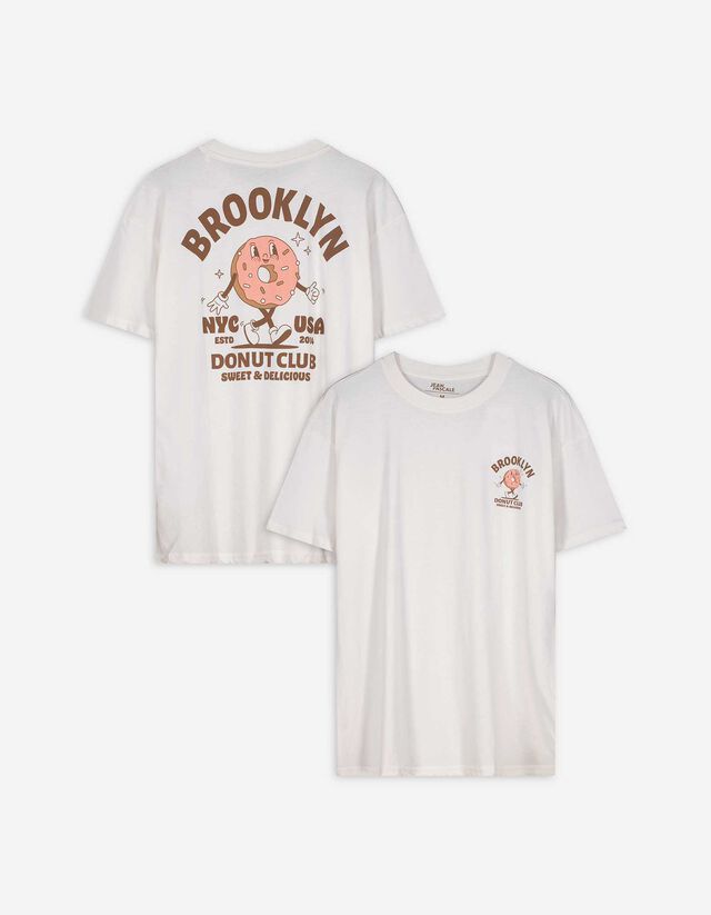 T-Shirt - Rückenprint - weiß