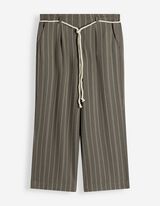 Kalhoty - Vzhled lnu - zelena