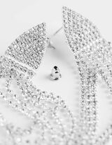 Náušnice - Ozdobné kamínky - stribrny