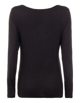Damen Longsleeve mit U-Boot Ausschnitt
