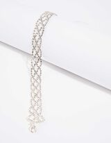 Choker - Siersteentjes - zilver