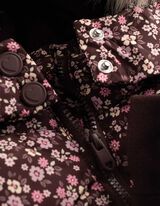 Winterjacke - Allover-Print - Dunkelbraun