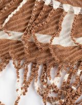 szal - nadruk na całej powierzchni - jasnobrazowy-e-a