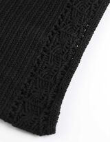 Top - Pizzo a uncinetto - nero