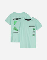 T-shirt - Minecraft - turkusowy