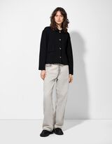 Sweatjacke - Modal-Anteil - schwarz