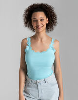 Trumpa palaidinė - Nėrinių apvadas - turkis