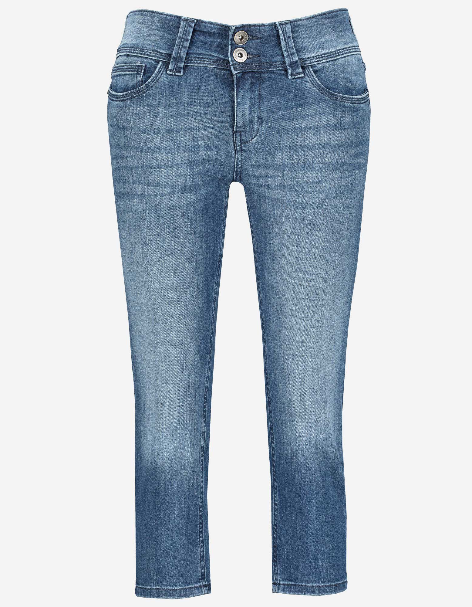 Damen Capri - Bleached Denim - Takko Fashion