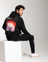 Pulover s kapuco - NASA - crna