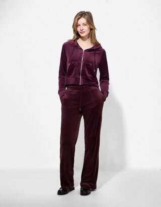 Hose - Weites Bein - dunkellila