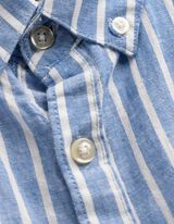 Hemd - Leinen-Mix - blau