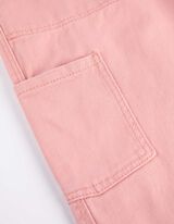 Hlače paperbag kroja - Na&scaron;iveni džepovi - ruzicasta