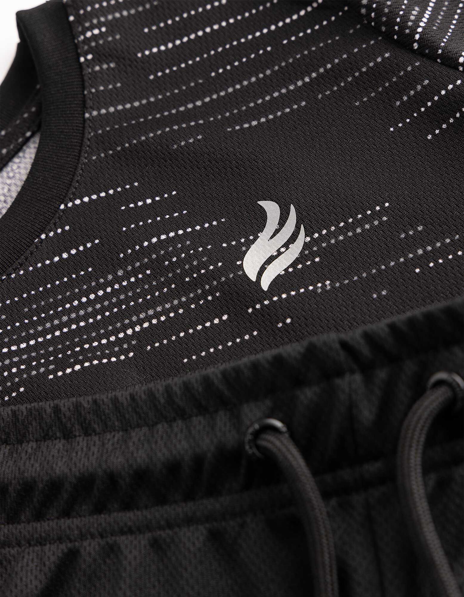 Souprava trička a kalhot - Potisk po cel&eacute; plo&scaron;e - Čern&aacute;