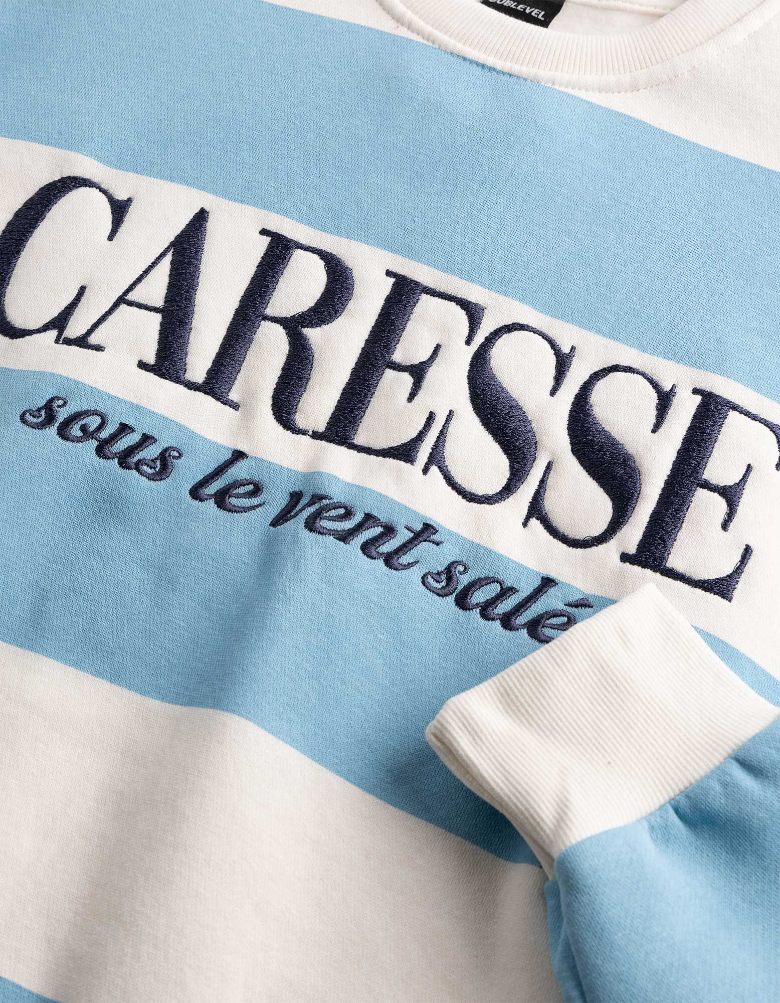 Sweatshirt - Messageprint - Hellblau
