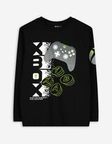 Langarmshirt - Xbox - schwarz
