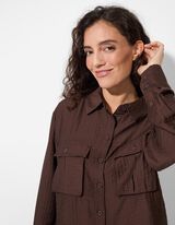 Blusa - Misto viscosa - marrone chiaro