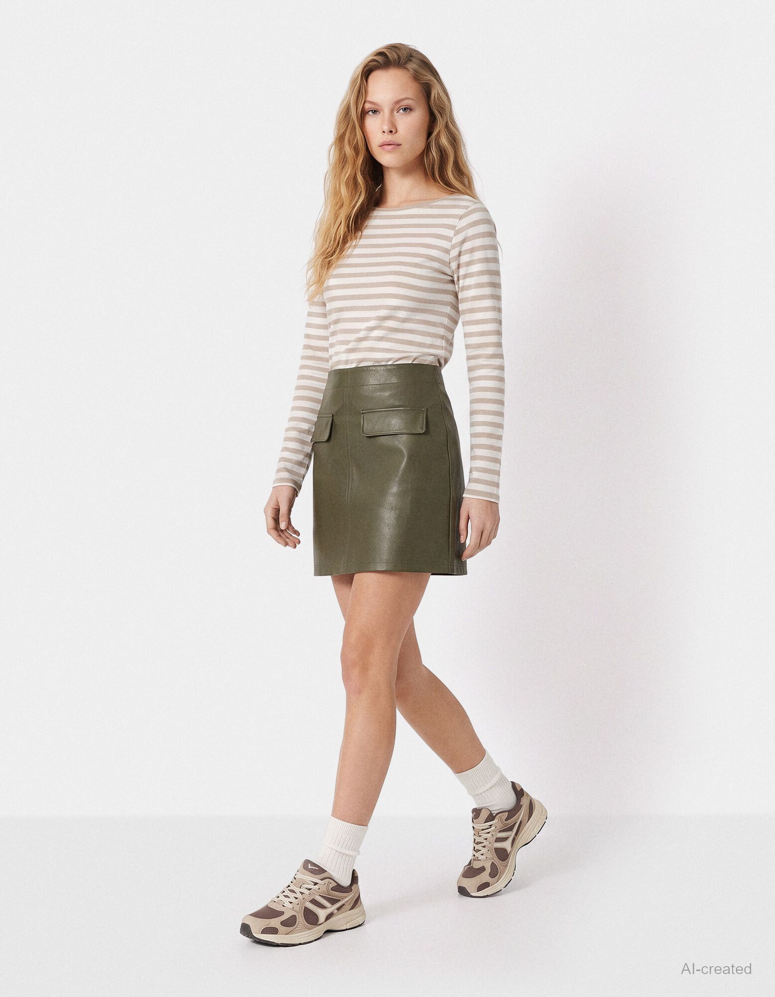 Langarmshirt - Streifen - Grau