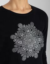 Damen Langarmshirt - Glitzerprint