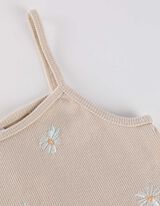 Crop modrček - Vezenine - bez