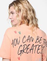 Majica kratkih rukava - Print po čitavoj povr&scaron;ini - narancasta