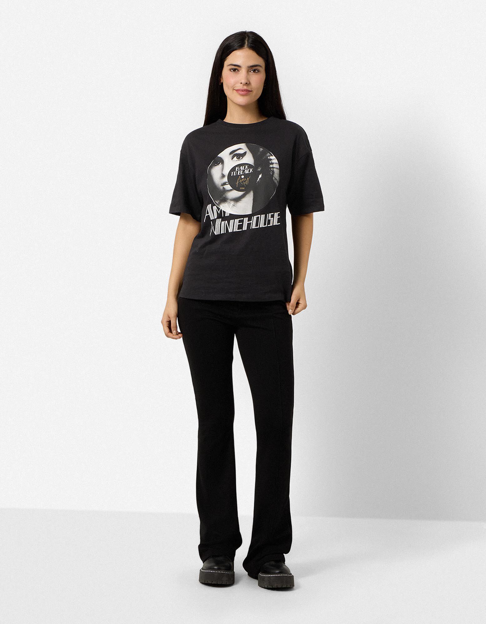 T-shirt - Amy Winehouse - noir