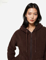 Felpa aperta - Peluche - marrone scuro