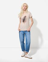 Tričko - Trblietavá potlač - biely