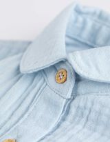 Pikkade varrukatega s&auml;rgist ja retuusidest koosnev komplekt - musliinkangas - helesinine