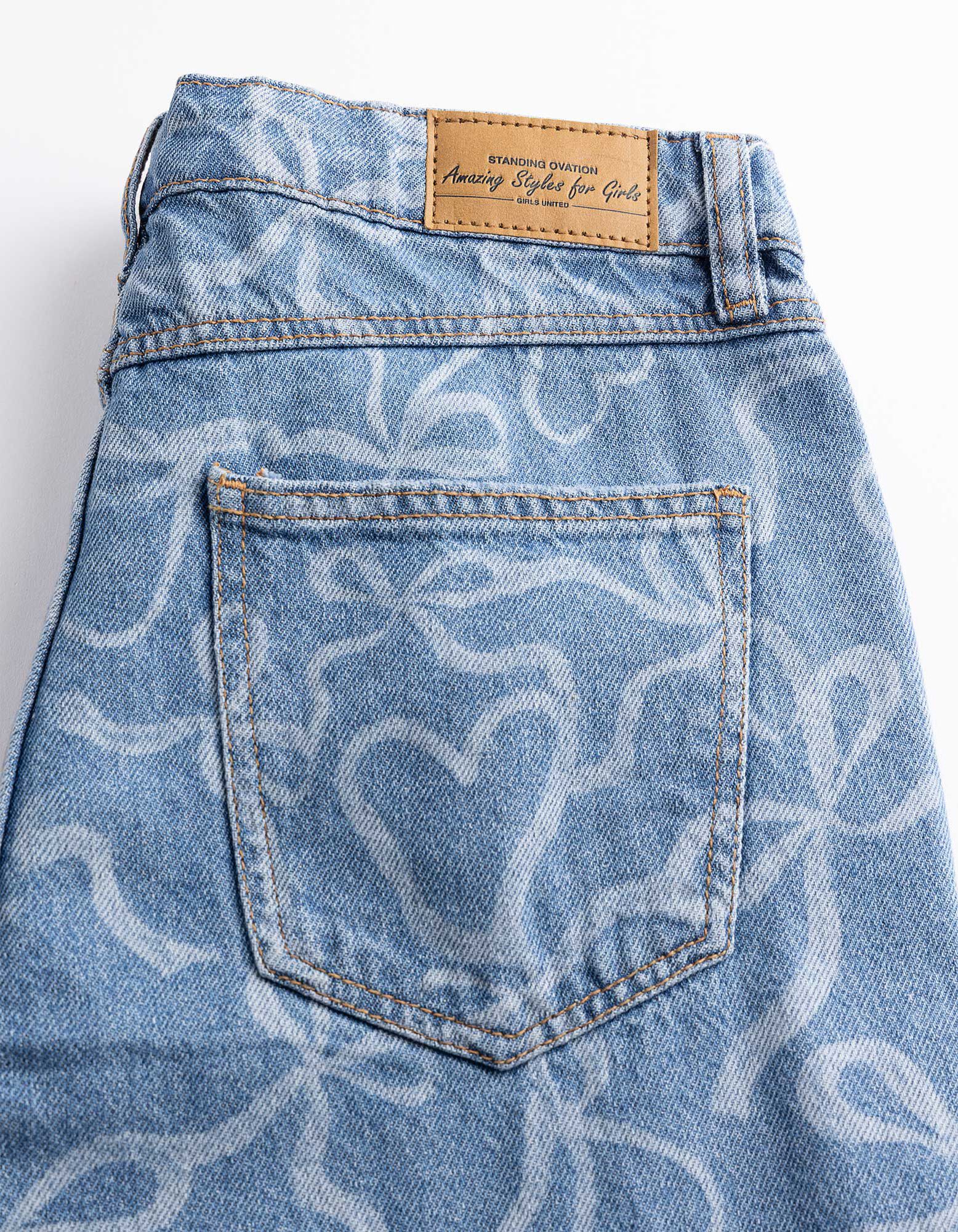 Jeans - Laserprint - Lichtblauw