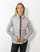 Štepani prsluk - Ruska kragna - svetlo-siva