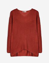 Maglione - Più lungo dietro - rosso scuro