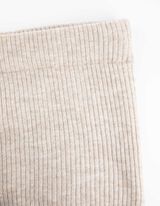 Pletená sukňa - Rebrový úplet - bezova