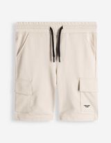 Cargoshorts - Aufgesetze Taschen - Beige