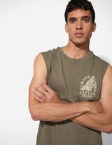 Tanktop - Rückenprint - hellbraun