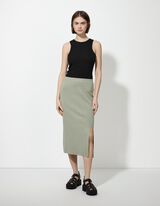 Top - Rippenstruktur - schwarz