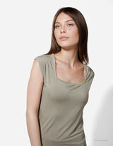 T-shirt - Teneur en viscose - Vert clair