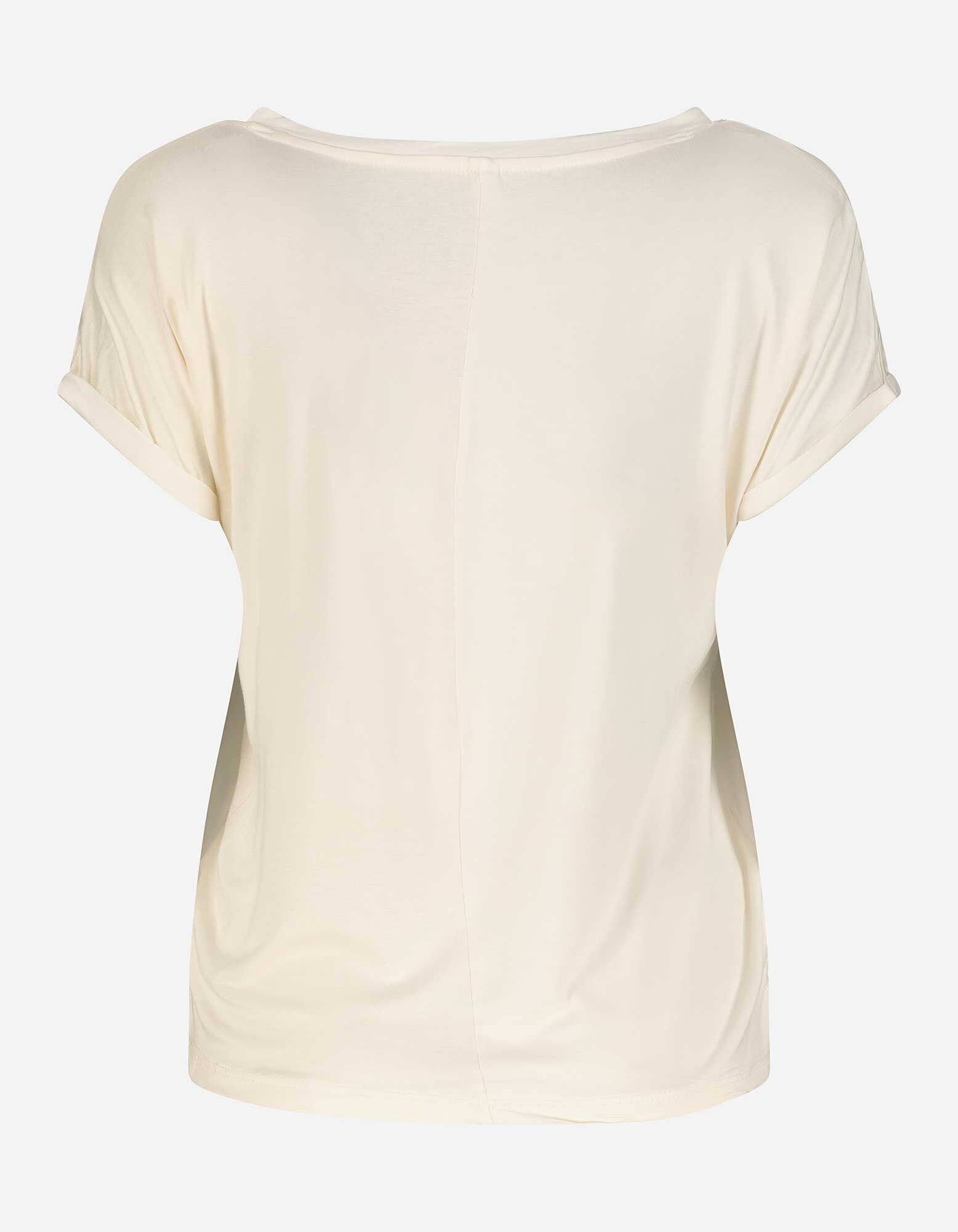 T-shirt - Viscose m&eacute;lang&eacute;e - blanc
