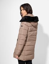 pikowana kurtka - oddychający - jasnobrazowy-e-a