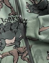 Sweatjacke - Allover-Print - Gr&uuml;n