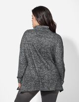 Tričko s dlouhým rukávem - Výšivka - cerná