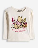 Bluză de corp cu m&acirc;necă lungă - Imprimeu sclipici - Alb