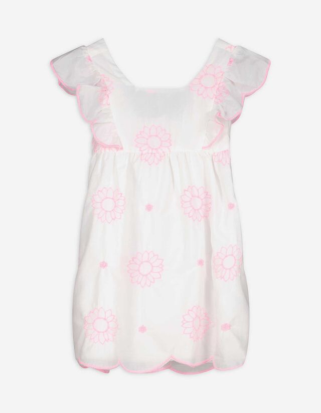 Robe - Motif floral - blanc